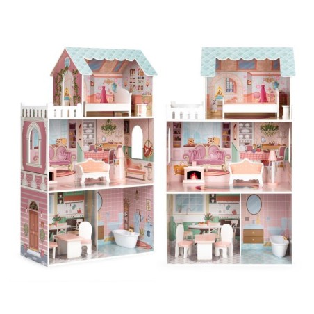 Suur nukumaja mööblikomplektiga, 3 korrust