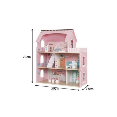 Puidust LED tulega nukumaja aksessuaaridega