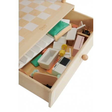 Suur puidust nukamaja hoiusahtliga + 2 nukku