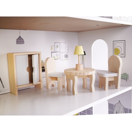 Puidust nukumaja + mööbel, 70 cm