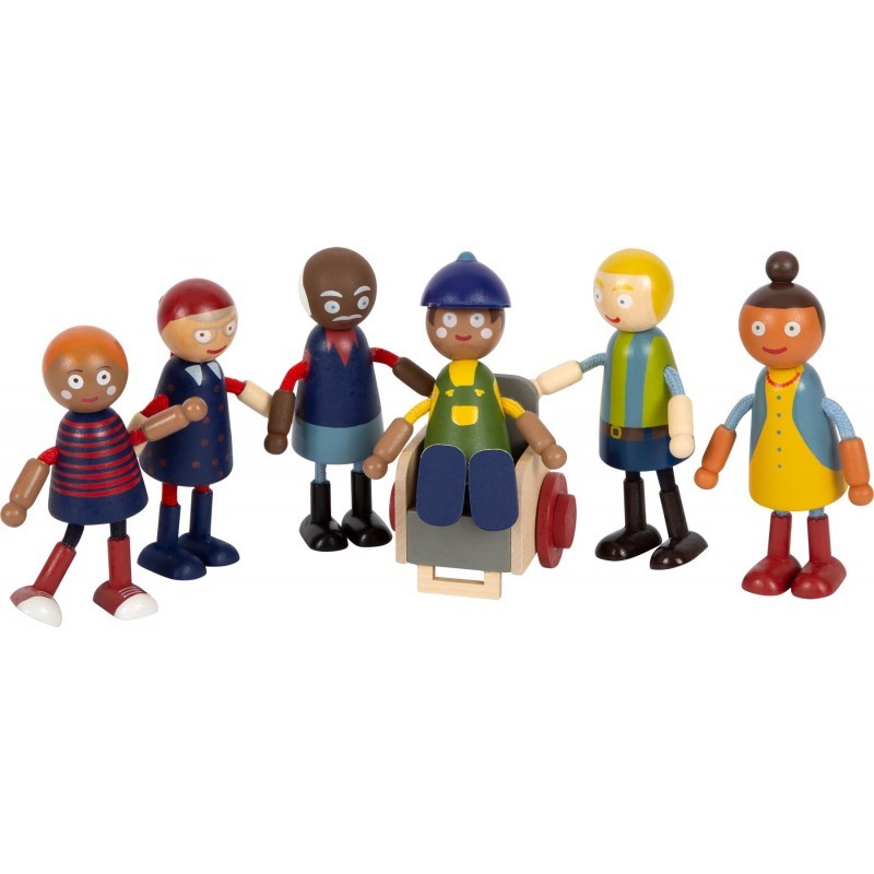 Painutavad nukkude pere koos ratastooliga