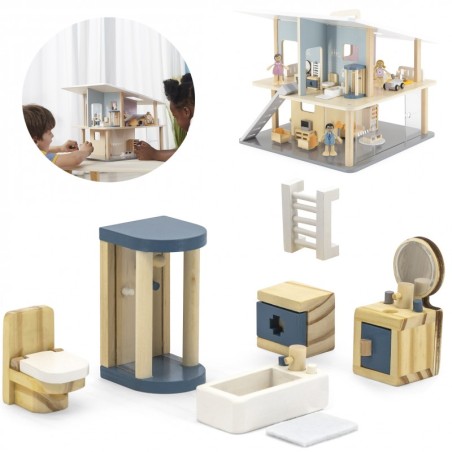 Puidust nukumaja mööblikomplekt vannituppa