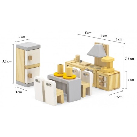 Puidust nukumaja mööblikomplekt köök-söögituba