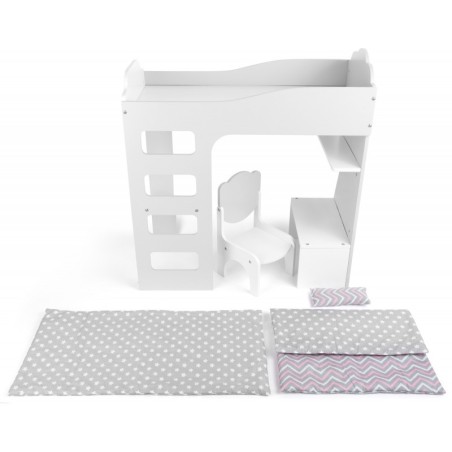 Doll’s loft voodi koos kirjutuslauaga