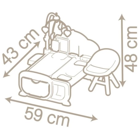 Smoby elektrooniline nuku haiglavoodi komplekt