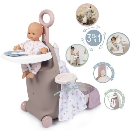 SMOBY Baby Nurse Multifunktsionaalne kohver koos voodiga nuku jaoks