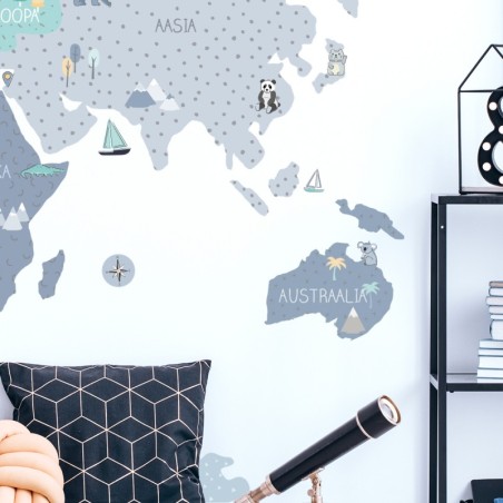 Seinakleebis Maakaart S eesti keeles, sinine