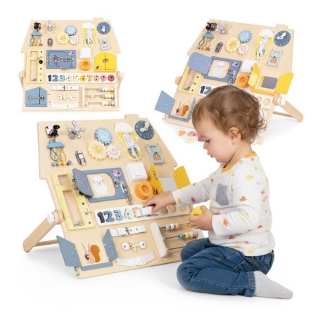 Suur puidust sensoorne tegelustahvel lastel XL