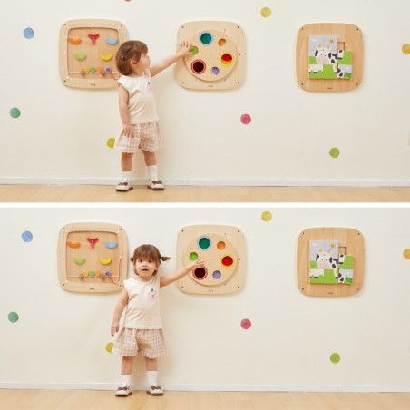 Puidust sensoorne tegelustahvel - pildi pusle