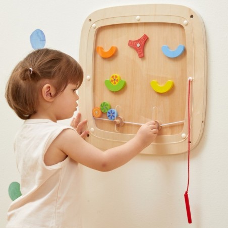 Puidust sensoorne tegelustahvel - pinball