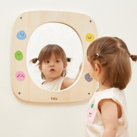 Puidust sensoorne tegelustahvel - peegel ja emotsioonid