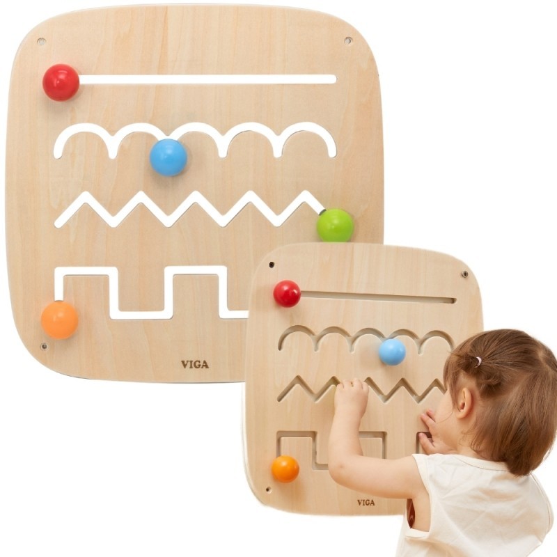 Puidust sensoorne tegelustahvel - mustrid