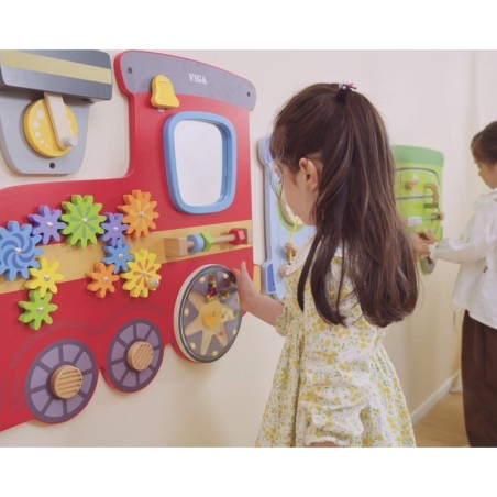 Sensoorne õppe tegelustahvel seinale rong