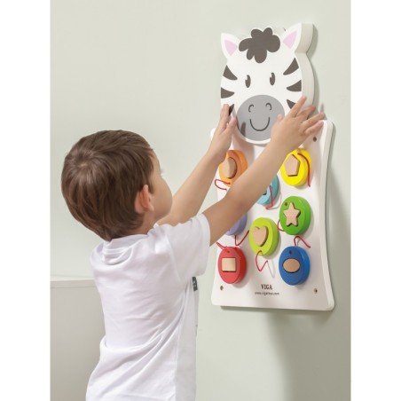 Puidust sebra tegelustahvel FSC Montessori sertifikaat