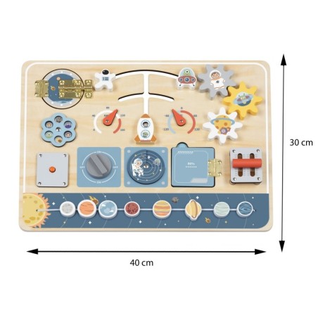 Puidust Montessori õppelaud tegevustahvel astronaut kosmoselaev