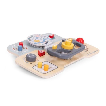 Puidust sensoorse manipuleerimise laud lastele, hariduslik paneel, autorool, 15 osa