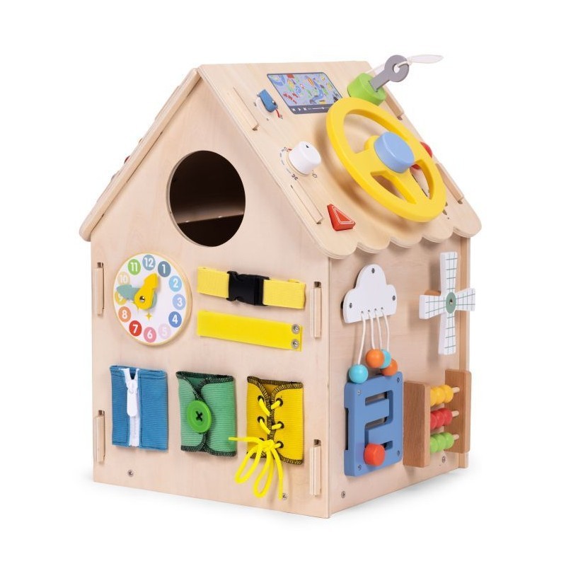 Puidust sensoorne lastemaja, hariduslikud tahvlid XXL 30 elementi