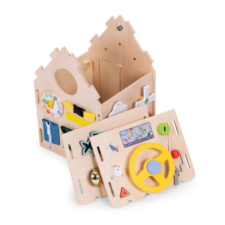 Puidust sensoorne lastemaja, hariduslikud tahvlid XXL 30 elementi