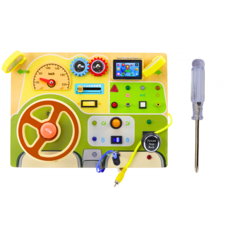 Sensoorne tegelustahvel auto, rool ja LED tuled