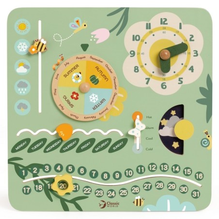 Puidust õpetlik tegelustahvel Minu esimene kalender