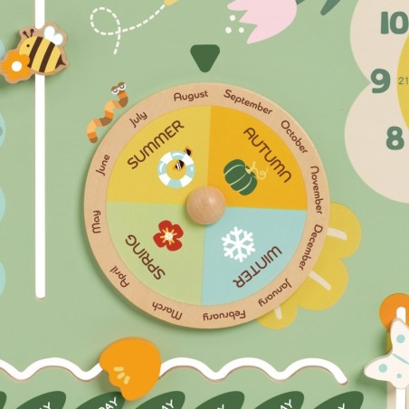 Puidust õpetlik tegelustahvel Minu esimene kalender