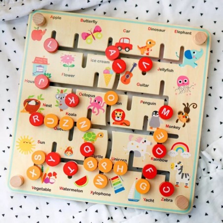 Interaktiivne sorter õppetahvel Montessori loomad ja tähestik