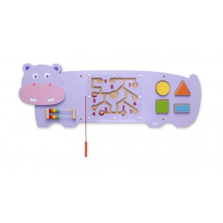 Viga Toys Montessori sensoorne tegelustahvel Hippo