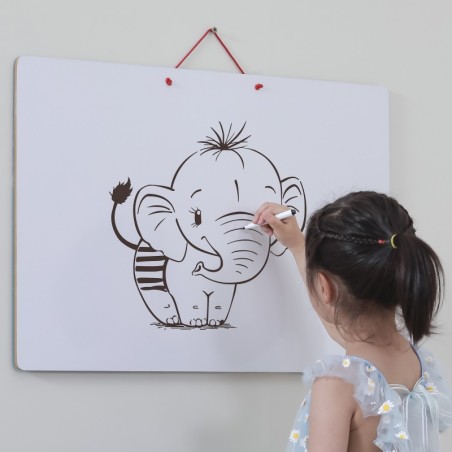 Puidust 2in1 magnet maailmakaart ja joonistustahvel