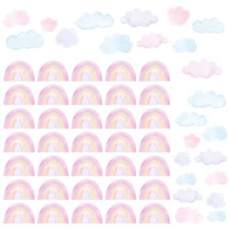 Seinakleebised väike vikerkaar, roosa