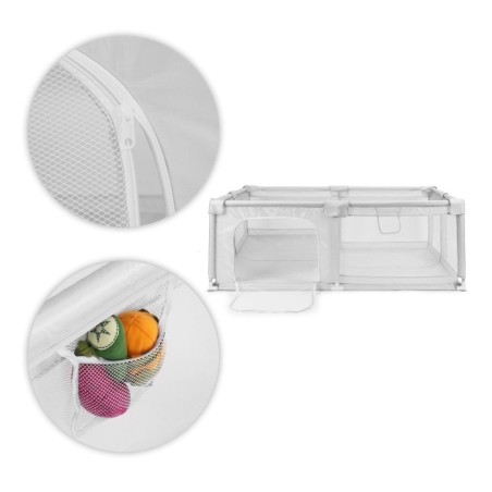 Beebi mänguaedik 160x200 cm, hall + kandekott