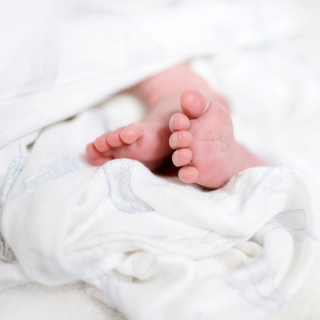 Bambus mähkimistekk 120x120 cm, heavenly feathers