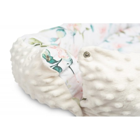 BEEBIPESA MINKY - ECRU HUMMINGBIRDS