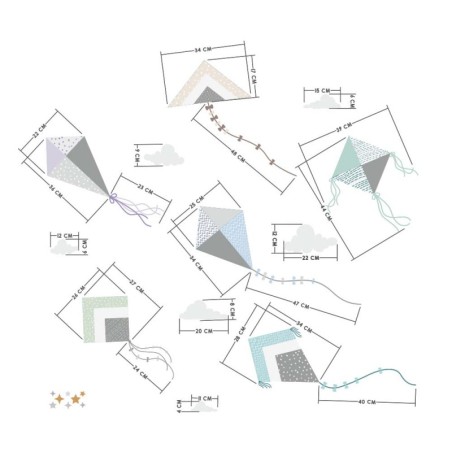 Seinakleebis tuulelohed sinine