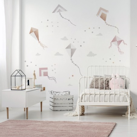 Seinakleebis tuulelohed roosa