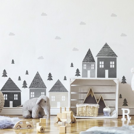 Seinakleebised hallid majad L