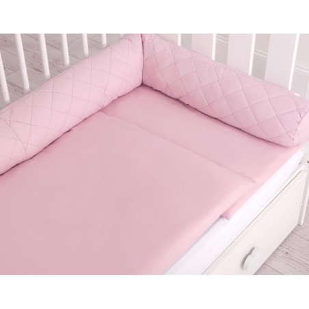 Tepitud beebipesa 2in1 voodipehmendus, roosa