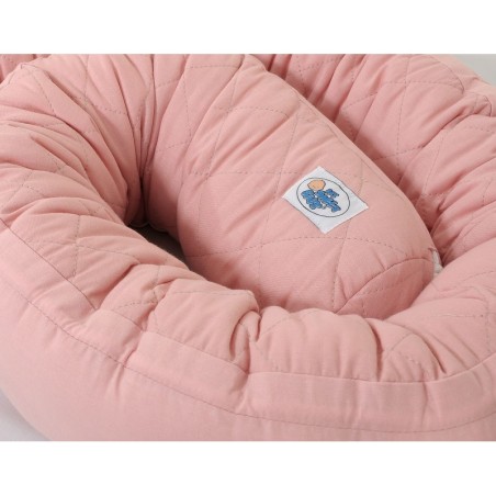 Tepitud beebipesa 2in1 voodipehmendus, pastell roosa