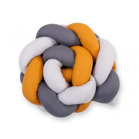 Punutud beebipesa 2in1, hall/antratsiit/sinepikollane