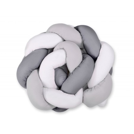 Punutud beebipesa 2in1, valge/hall/antratsiit