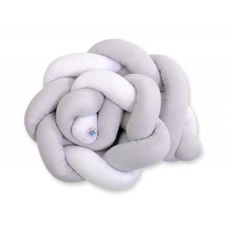 Punutud beebipesa 2in1, valge/hall