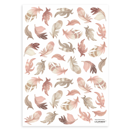 Seinakleebised SELENE A3, suled roosa