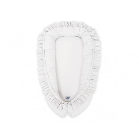 Beebipesa kroogitud äärega, valge