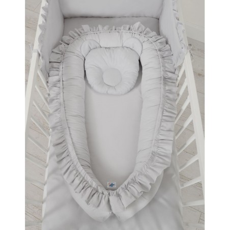 Beebipesa kroogitud äärega, hall