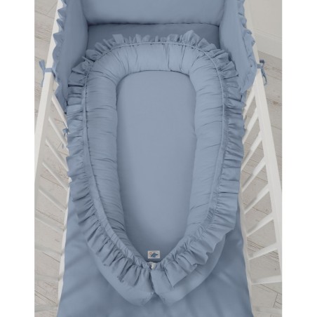 Beebipesa kroogitud äärega, pastell sinine