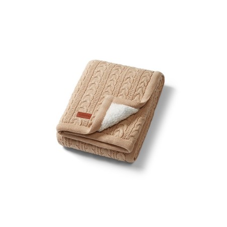 Kootud tekk voodriga beež