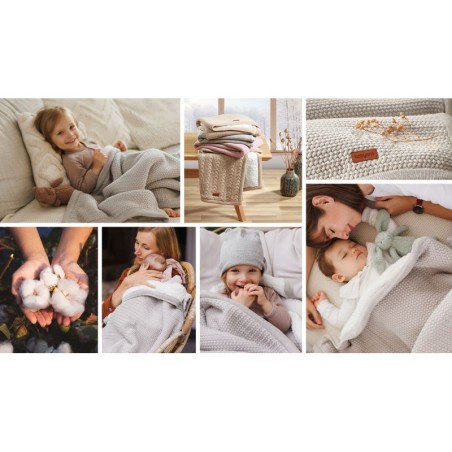 Kootud tekk voodriga hall