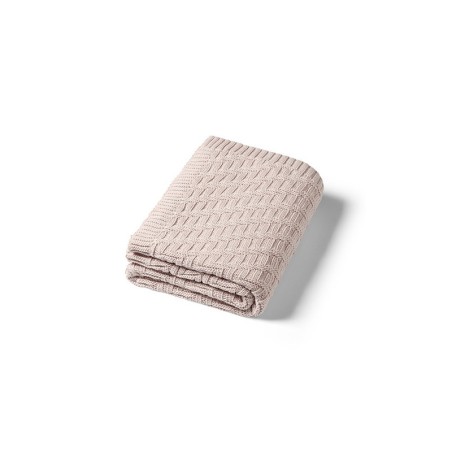 Kootud puuvillane tekk, beež