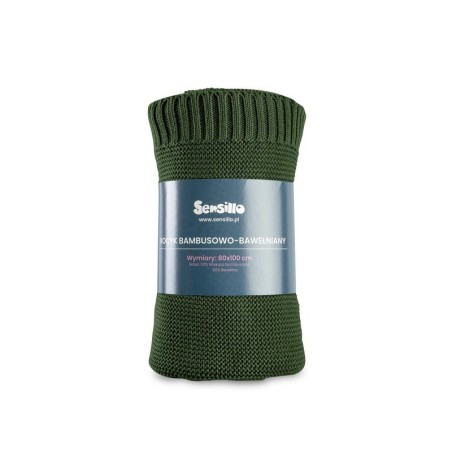 Bambusest ja puuvillast tekk – BOTTLE GREEN