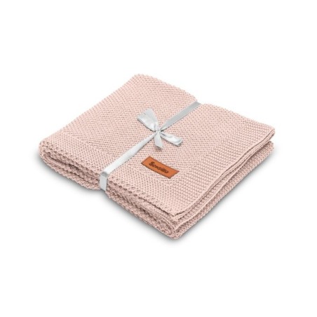 Kootud puuvillane tekk 80x100cm, roosa