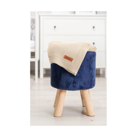 Kootud puuvillane tekk 80x100cm, beež